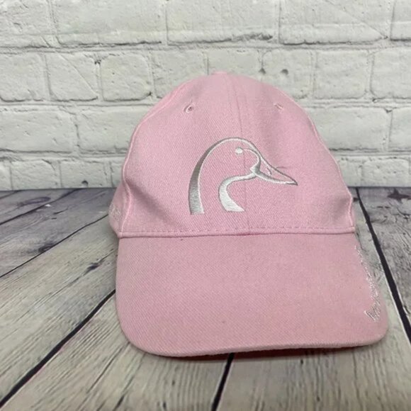 Ducks Unlimited Hat Cap Strap Back Women Pink Embroidered Logo - Picture 5 of 9